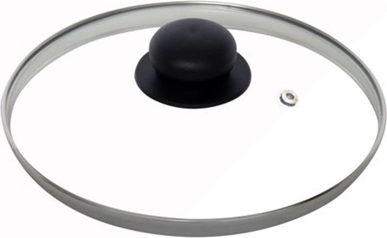 26 cm-es üvegfedő rozsdamentes acél peremmel