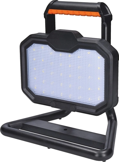 Solight hordozható, újratölthető LED reflektor, 20 W, 2000 lm, narancssárga-fekete