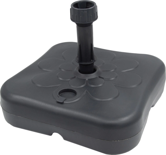 Antracitszürke műanyag napernyőtalp, 12 l