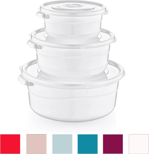 MIKROFRESH kerek edénykészlet 0,5 l, 1 l és 2 l