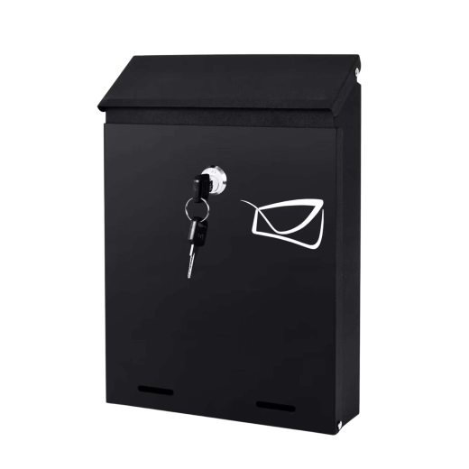 HERON postaláda, acél, zárható, 26 × 18,5 × 5,5 cm