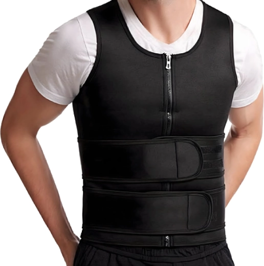 Férfi neoprént fitness szaunamellény fogyáshoz XL fekete