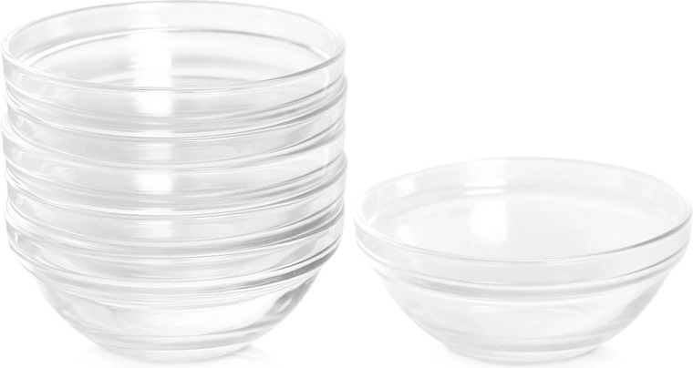 Üveg tálkák szószokhoz és dippekhez 9 cm, 6 db, 135 ml Vilde