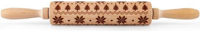 Fa dombornyomott sodrófa hópelyhekkel 19 cm
