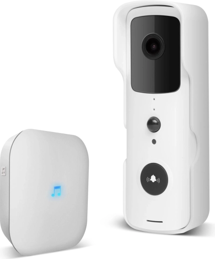 Intelligens Wi-Fi videó kaputelefon akkumulátorral és beltéri csengővel