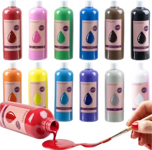 Maaleo plakátfestékek 12 × 500 ml – 12 db