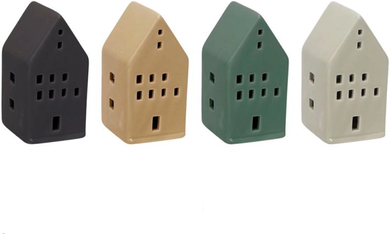 Karácsonyi LED házikó dekoráció 10,3 × 5,5 cm (vegyes motívumok)