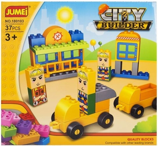 Jumei City Builder város – építkezés, 37 darabos (28 × 26 cm) - 1 db
