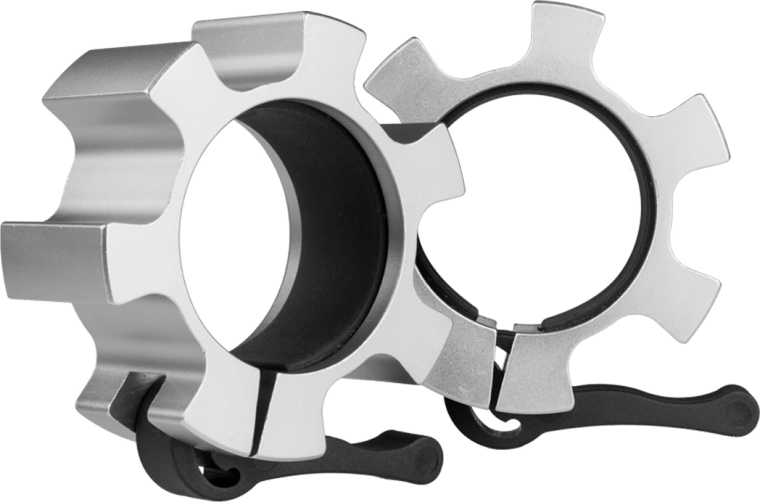 Gyorsszorítós zárak 50 mm-es olimpiai rúdhoz, ezüst, HMS
