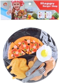 Műanyag ételkészlet tálcával gyerekeknek