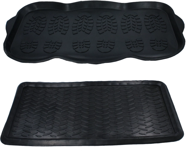 Gumírozott téglalap alakú cseppfelfogós lábtörlő 70 × 40 cm fekete