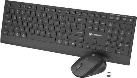 Natec Stingray 2 vezeték nélküli billentyűzet és egér készlet (2 az 1-ben) tilt scroll funkcióval