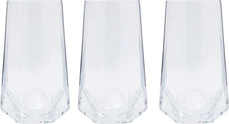 VALERIA poharak 460 ml magas, 3 db-os készlet