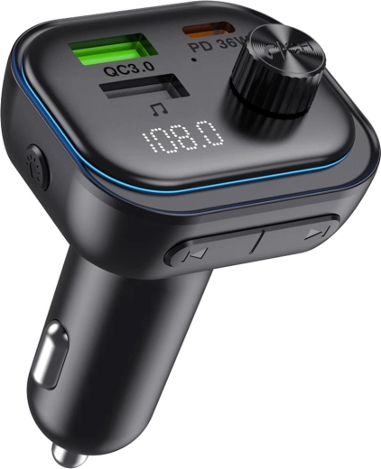 Sencor Bluetooth FM-transzmitter autóba gyorstöltéssel, PD- és QC 3.0-támogatással