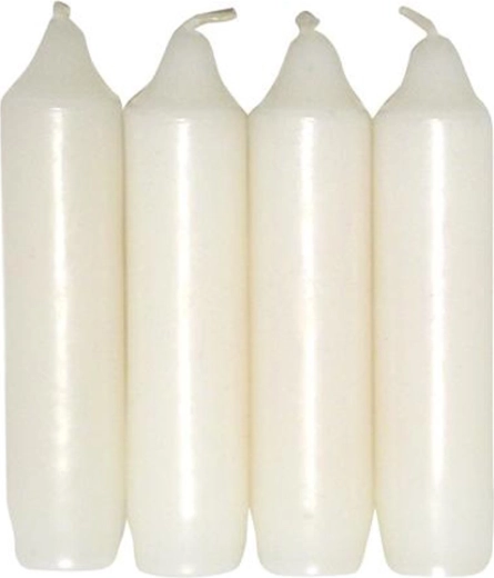 Fehér adventi gyertyák 10 cm, átmérő 2,5 cm – 4 db-os szett