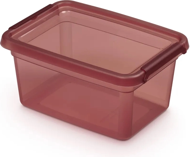 Basestore élelmiszertároló doboz fedéllel és zárócsatokkal, Rhubarb, 1,5 l