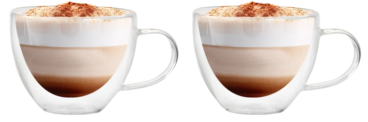 2 db-os, dupla falú termo csésze szett 280 ml