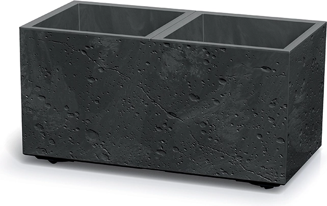 Sierra Case virágláda betonhatással, 57,7 cm – fekete