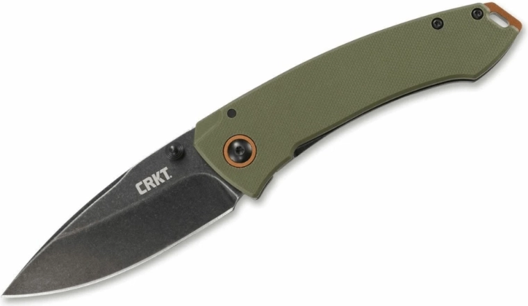 CRKT Tuna OD Green zsebkés 8,2 cm, stonewash, G10