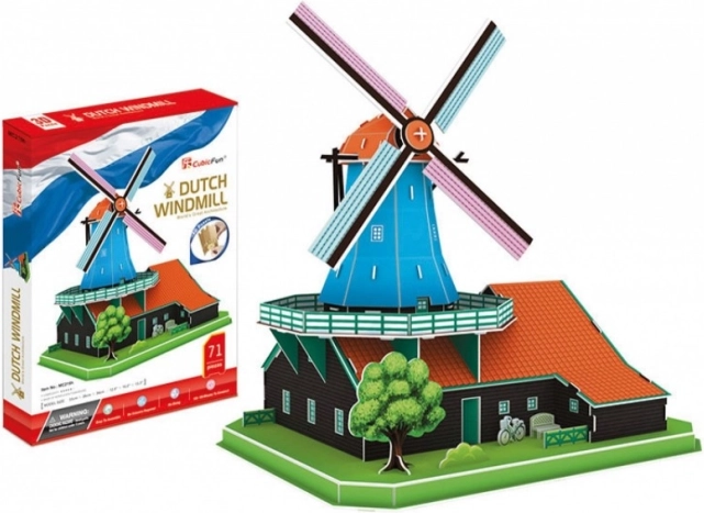 CubicFun 3D puzzle holland szélmalom, 71 darabos