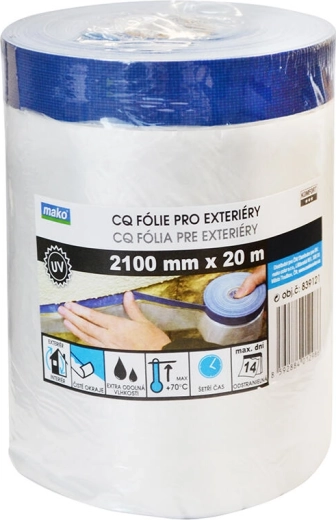 Kültéri takarószalag fedőfóliával 210 × 20 m, öntapadó