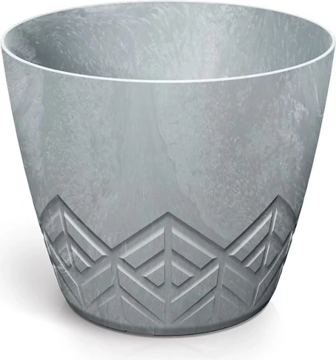 Műanyag virágcserép betonhatással 23,8 cm