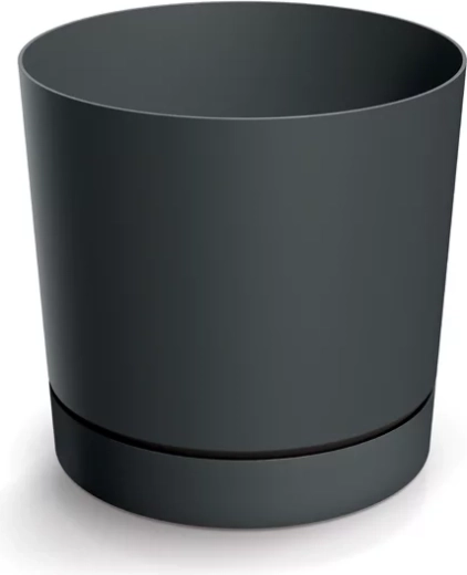 Tubo P virágtartó tálcával 19,9 cm – sötétszürke