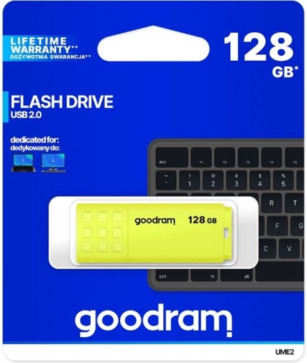 USB meghajtó Sárga 128GB GOODRAM UME2 s 2.0