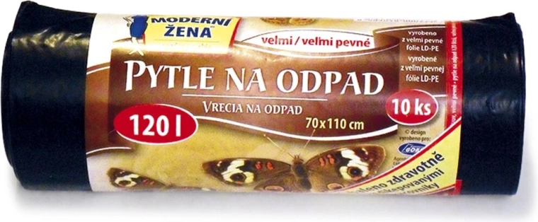 Szemeteszsákok 120 l fekete (10 db)