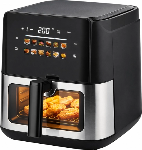 Forrólevegős fritőz (air fryer) 8 l, 1700 W, 12 programmal