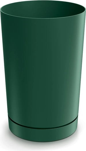 TUBO virágtartó 30 cm alátéttel – sötétzöld