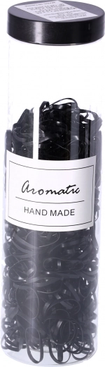 600 darabos hajgumi készlet – fekete