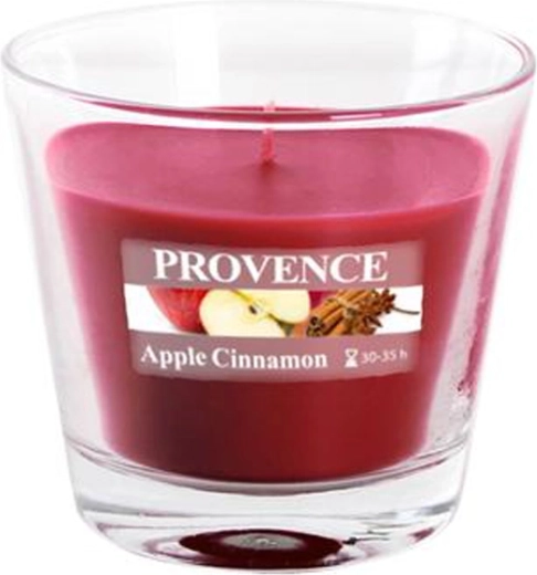 Illatgyertya üvegben Provence alma és fahéj 35 óra