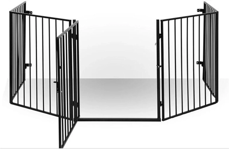 Acél kandallóvédő rács 76 × 300 cm