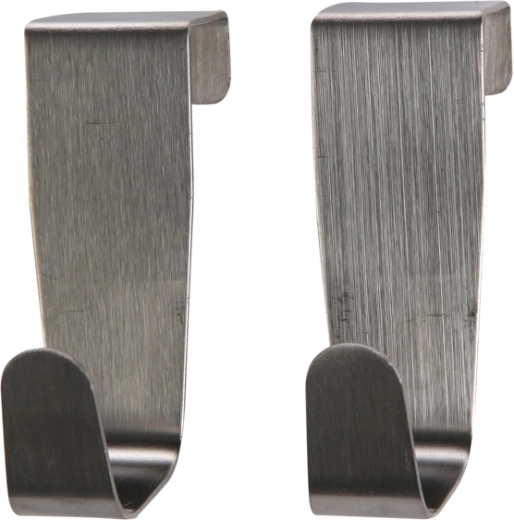 Altomdesign 2 db-os rozsdamentes kampó szett 8,5 × 2,6 cm