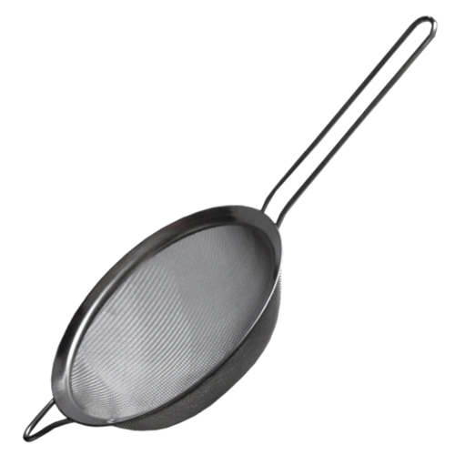 Rozsdamentes acél szűrő nyéllel, 17,5 cm