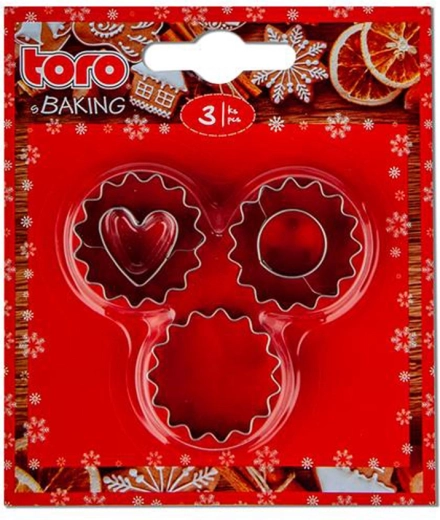 Sütikiszúró készlet – fodros szélű korong, 3 db TORO