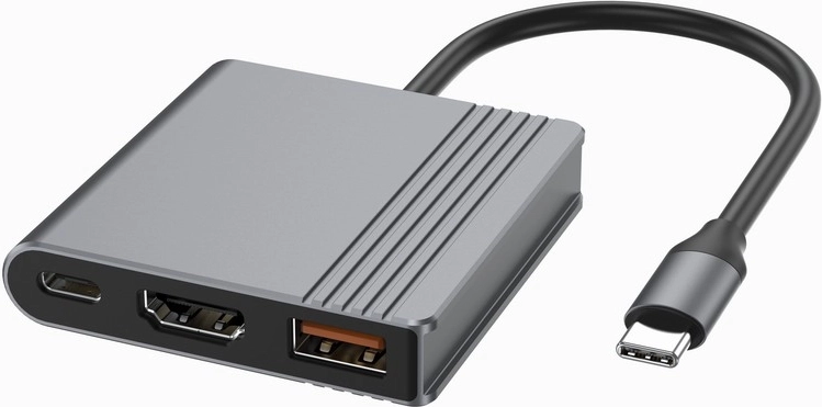 Többportos USB‑C adapter 3 az 1-ben (USB, HDMI és USB‑C) – csillagszürke