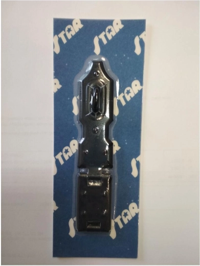 Csuklós retesz 140 mm fekete