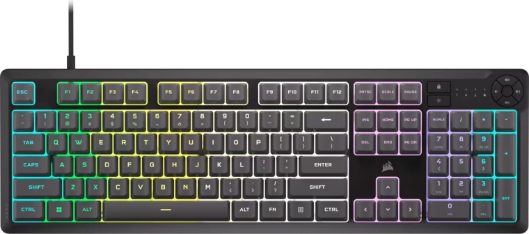 Corsair K55 Core RGB gamer billentyűzet, szürke