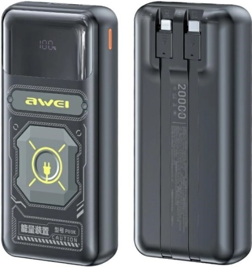 P99K 22,5 W 20 000 mAh powerbank – fekete