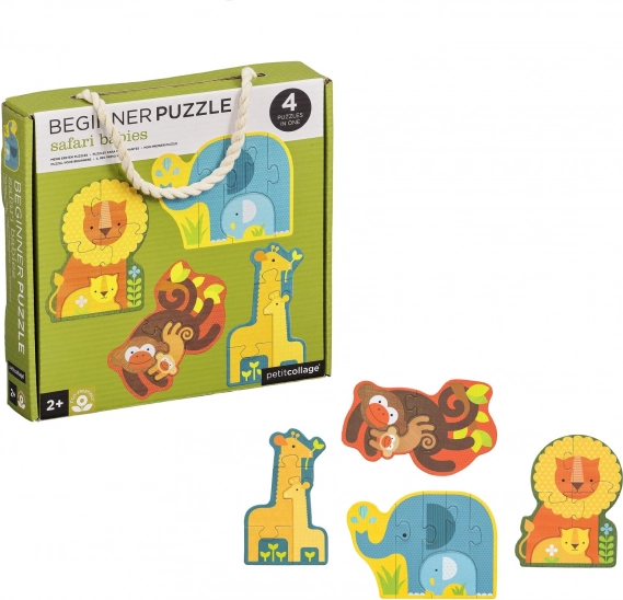 Petit Collage Első Puzzle Bébi Safari