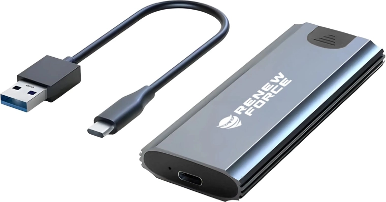 RENEW FORCE külső alumíniumház M.2 SATA III és NVMe SSD-khez