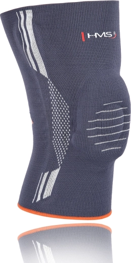 Rugalmas térdszorító patellát stabilizáló szilikon gyűrűvel HMS