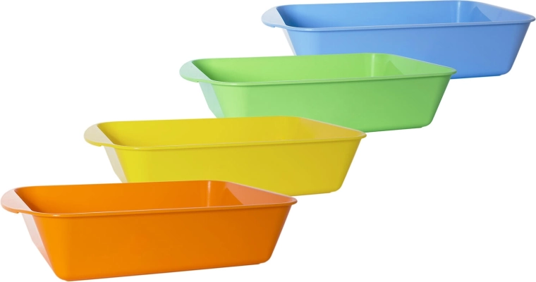 Panírozó műanyag tál 34 × 25 × 7 cm, színmix