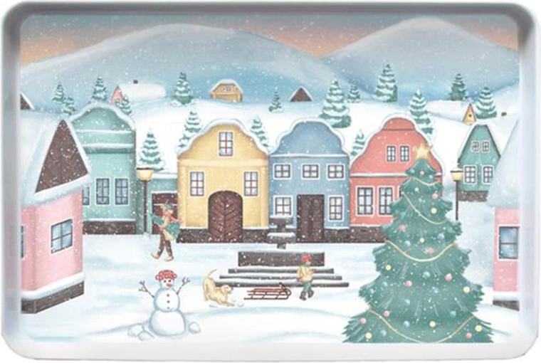 Melamin szervírozótálca Falucska 40 × 27 cm