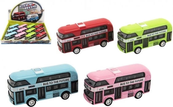 Kétemeletes autóbusz fém hátrahúzós