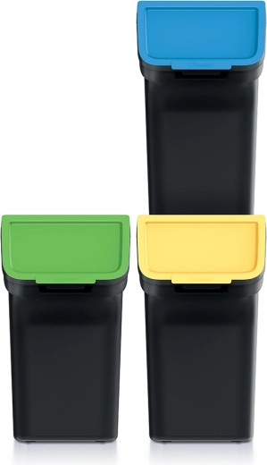 KEDEN Stackbox 3×20 l egymásra rakható hulladékválogató kuka szett