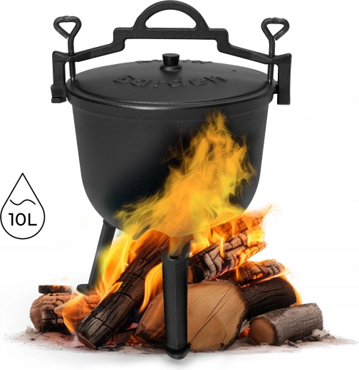 Öntöttvas álló bogrács 10 l tűzhöz MULTIGARDEN