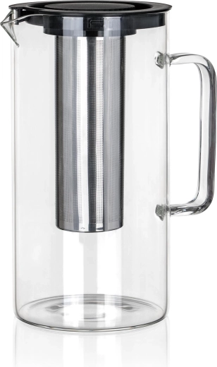 Üveg kancsó rozsdamentes szűrővel 2,5 l SUNA